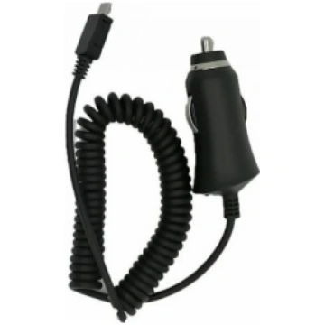 HQ Premium Car charger 1A + micro USB cable Black 
