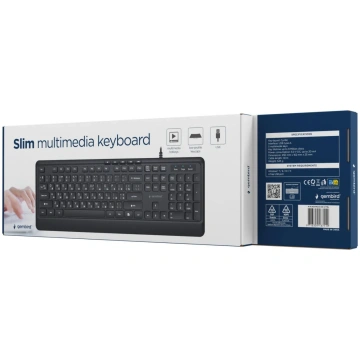 GEMBIRD KEYBOARD MULTIMEDIA USB CYRILL/BLACK KB-MC