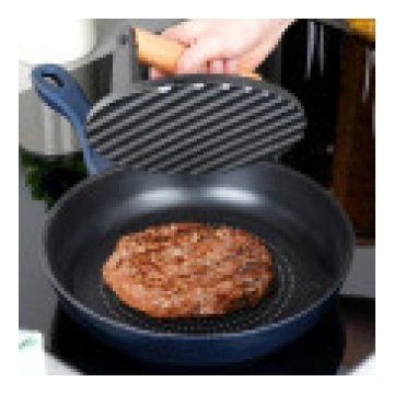 Vilde ČUGUNA PRESE BURGERU. STEIKU. GAĻAS GRILĒŠAN