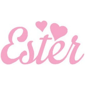 Personalized felt name - ester IDEE IN FELTRO