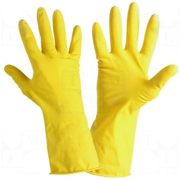 Protective gloves | Size: 9 | yellow | latex | tag