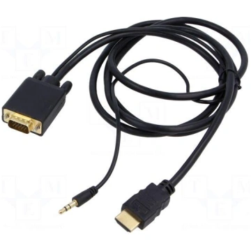 Cable | D-Sub 15pin HD plug,HDMI plug,Jack 3.5mm 3