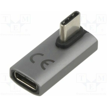Adapter; USB 4.0; USB C socket,USB C angled plug; 