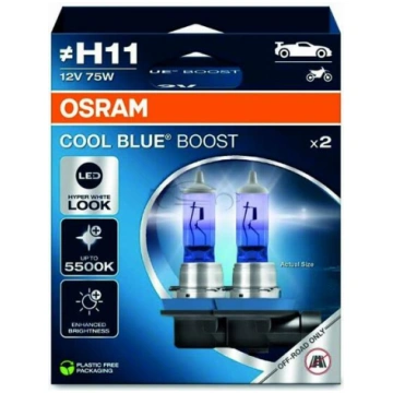 OSRAM SPULDZE H11 75W 12V PGJ19-2 COOL BLUE BOOST 