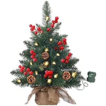 Mini Ziemassvētku eglīte ar LED gaismas virtenēm, 