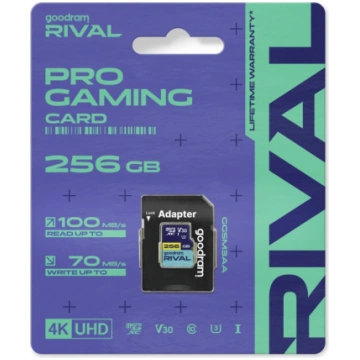 Memory card microSD 256GB Rival UHS-I V30 U3 C10 1