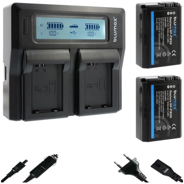 2 x Blumax akumulators, kas saderīgs ar Sony NP-FW