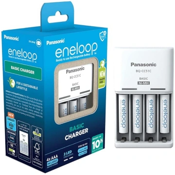 Panasonic eneloop Basic Ladegerät für 2 oder 4 AA/