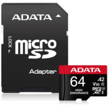 Atmiņas karte ADATA High Endurance microSDXC 64GB 