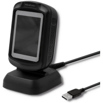 Qoltec 50864 Desktop QR & Barcode Scanner | USB