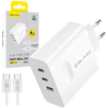 Blavec Wall charger BC-11 GaN - USB + 2xType C - Q