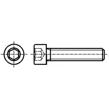 Screw | M5x30 | 0.8 | Head: cheese head | hex key 