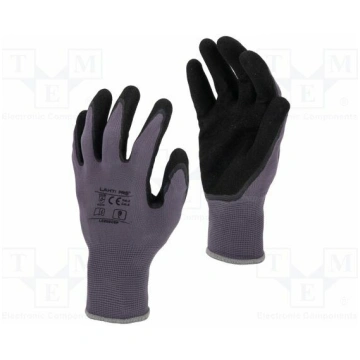 Protective gloves; Size: 8; black-grey; tag | LAHT