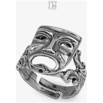 Anello in Argento con Maschera Apotropaica Cod. MG