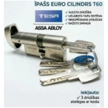 multi cilindrs ar pagriež.rokt.45x50 niķelēts TESA