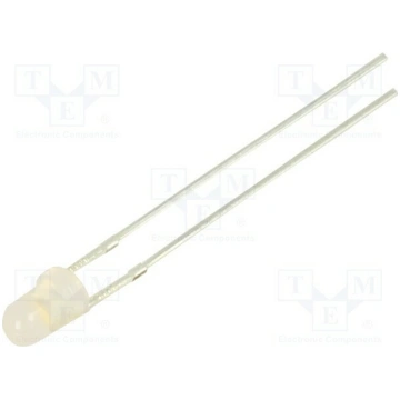 LED; white warm; 3mm; 220÷330mcd; 60°; Front: conv
