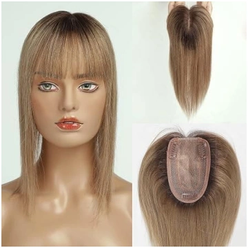 HAIRCUBE Ombre pelēkblondas matu uzlikas sievietēm