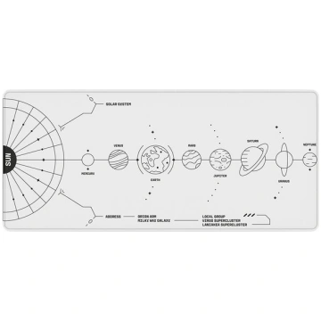 Dark Project Terra Nova Mousepad, White, XL
