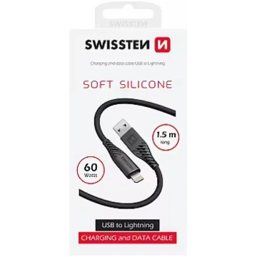 Swissten Soft Silicone Data Cable Usb / Lightning 