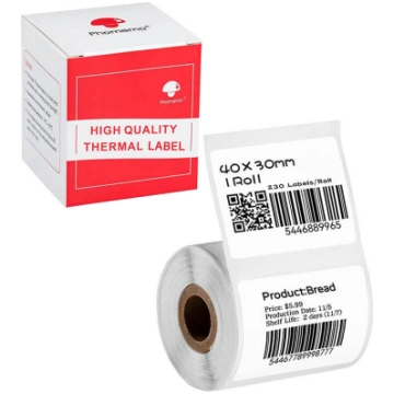 Phomemo sticker labels 30x40mm, 230 pcs, (white) X
