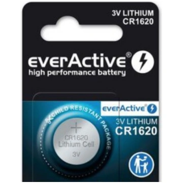 CR1620 baterijas everActive litija iepakojuma 1 gb