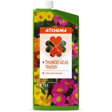 Šķidrie ziedojo ziedu mēslojumi AGROCHEMA, 0,75 L