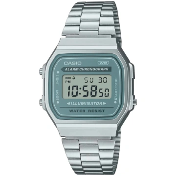 CASIO VINTAGE A168WA-3AYES Men"s Watch / silver/gr