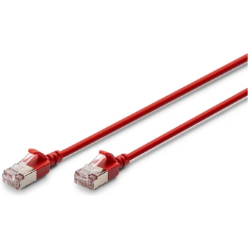 DIGITUS Slim Patch kabelis CAT6A F-FTP 50cm Sarkan