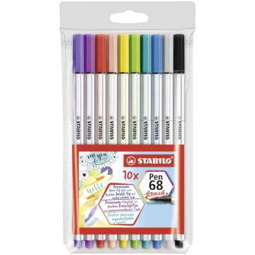 Flomasters-ota komplekts STABILO Pen 68 brush iepa