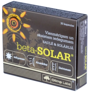 OLIMP LABS Beta-Solar kapsulas, 30 gab