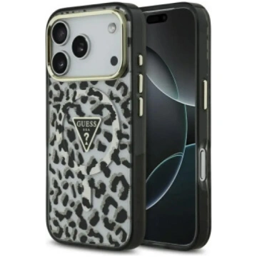 Guess Leopard Glitter maciņš ar MagSafe atbalstu t
