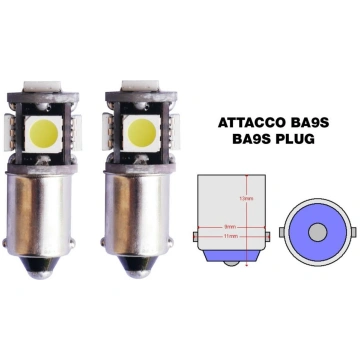 BA9S H6 canbus no polarity 5 led bulbs