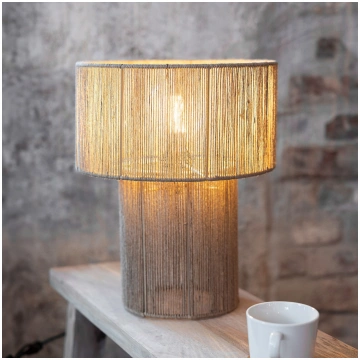 Galda lampa Soga, dabiska, džuta, augstums 40 cm M