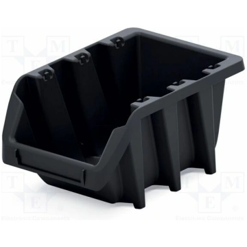 Container: cuvette; black; long; 120x77x60mm; KBIL