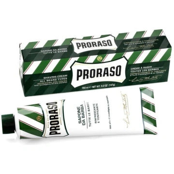 PRORASO skūšanās krēms Eikalipts un Mentols, zaļā 