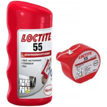 Vītņu blīvēšanas diegs Loctite 55, 50m, 483292