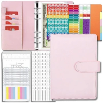 Organizator notebook budžeta plānotājs rozā finanš