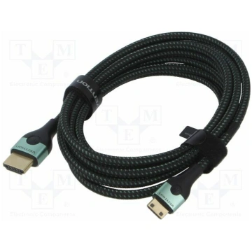 Cable; HDMI plug,mini HDMI plug; textile; HDMI 2.1