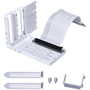Vertical GPU Mounting Kit PCIe 4.0 Riser Cable Whi
