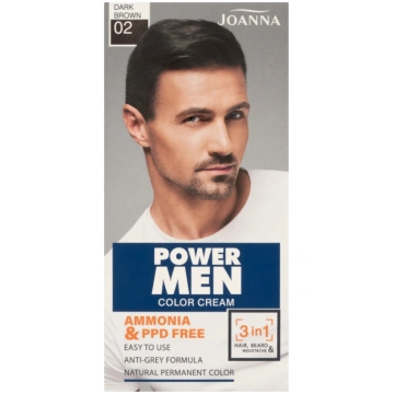 JOANNA_Power Men Color Cream 3in1 Hair Beard Moust