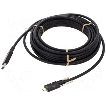 Cable | optical | USB A plug,USB C plug | 10m | bl