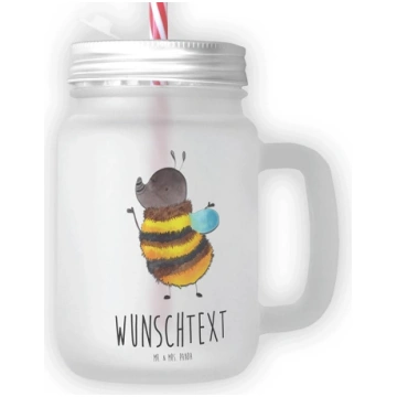 Mr. & Mrs. Panda Personalizēta dzeramā stikla burk