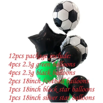 Soccer Party Balloon Garland Arch Kit Green Black