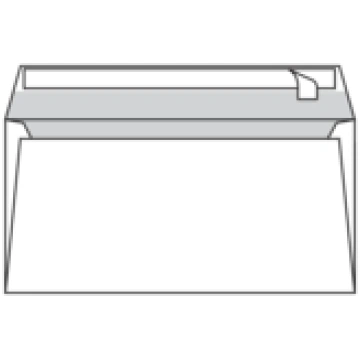 Aploksne Postac C65 114*229mm 80g/m2 ar silikona l