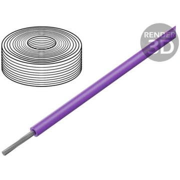 Wire; SiF; 1x0.25mm2; stranded; Cu; silicone; viol