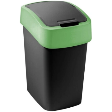 Atkritumu spainis Flip Bin 9L melns/zaļš Curver