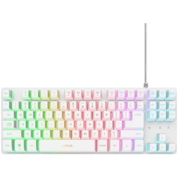 Trust KEYBOARD USB GXT 833W THADO/TKL ENG WHITE 25