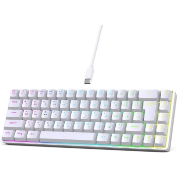 ASHATA Krievu angļu valodas divvalodu tastatūra 68
