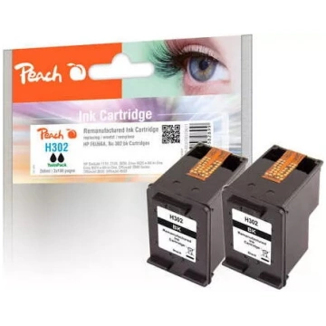 Kārtridžs Peach HP Nr.302 0B319611 melns Twinpack