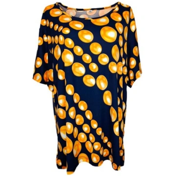 T-krekls sievietēm, zils - oranžs, 4XL/5XL Kinga